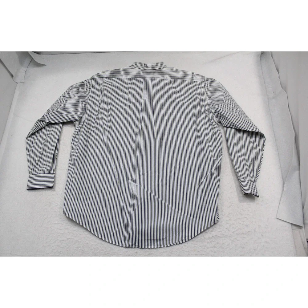J.CREW‎ Dress Shirt Striped Long Sleeve Button Up VTG Oarsman Mens Size 17-35 XL